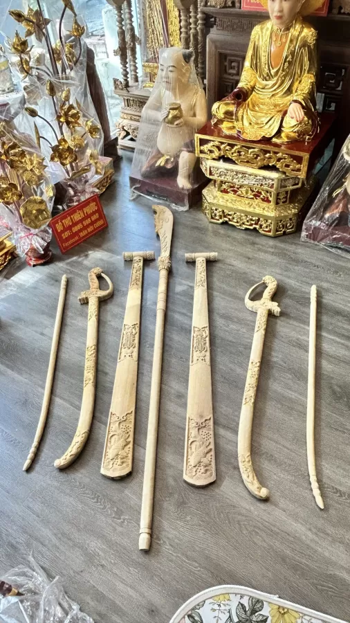 Các Mẫu Binh Khí Hầu Đồng I Đao, Kiếm, Hèo, Mái Chèo – ảnh 6 – mã DT-022-06