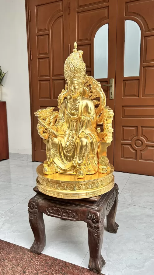 Tượng Mẫu Cửu Trùng Thiên Thếp Vàng 9999 – ảnh 8 – mã TTP-089-08